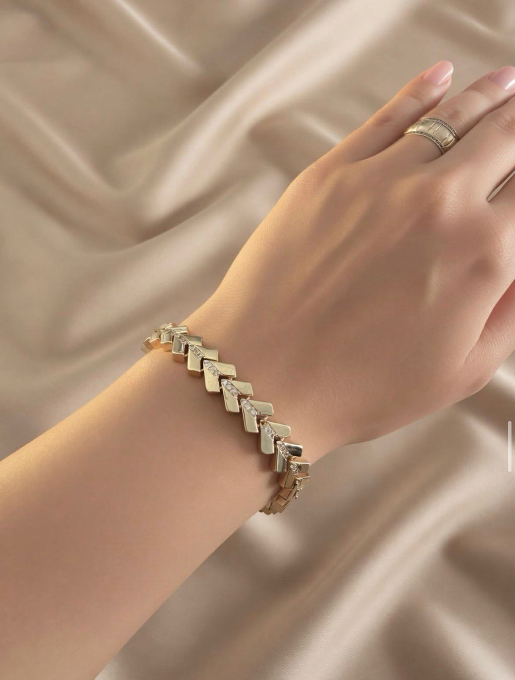 Bracelet Chevrons Argent