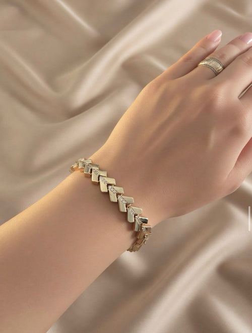 Bracelet Chevrons Argent