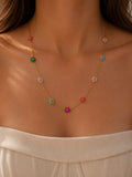 Collier Fleurs Multicolores