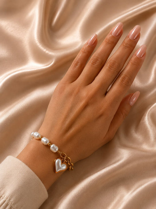 Bracelet Cœur Nacré
