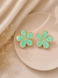 Boucles Fleur Vert Menthe